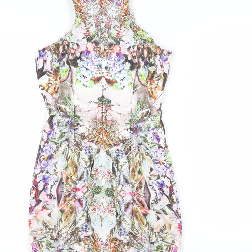 Zara Women Multicoloured Floral Bodycon Dress Size S