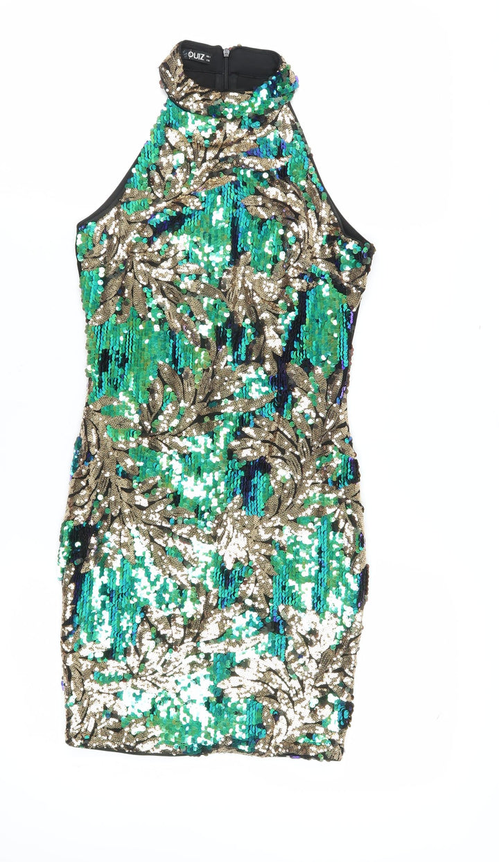 Quiz Women's Multicoloured Bodycon Mini Dress XS
