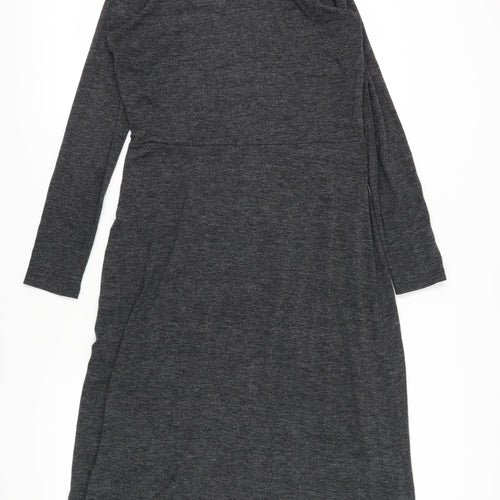 Warehouse Women Grey Shift Midi Dress Size 12