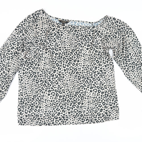 Lipsy Women's Leopard Print Long Sleeve Blouse - Size 18