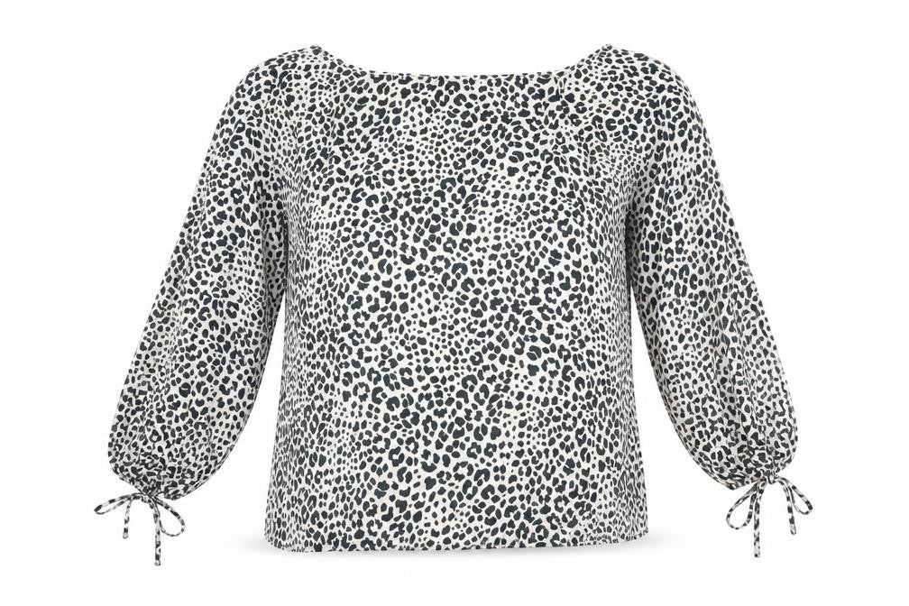 Front view of Lipsy Women's Leopard Print Long Sleeve Blouse -, size 18