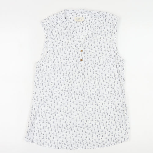 Mountain Warehouse Women's White Sailboat Blouse, UK 12
