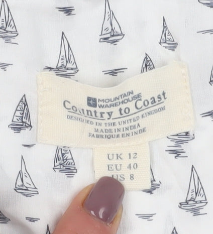 Mountain Warehouse Women's White Sailboat Blouse, UK 12