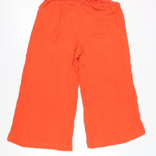 Boden Women's Orange Wide-Leg Trousers, Size 14