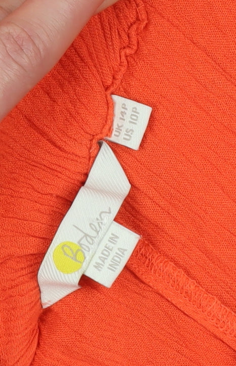 Boden Women's Orange Wide-Leg Trousers, Size 14