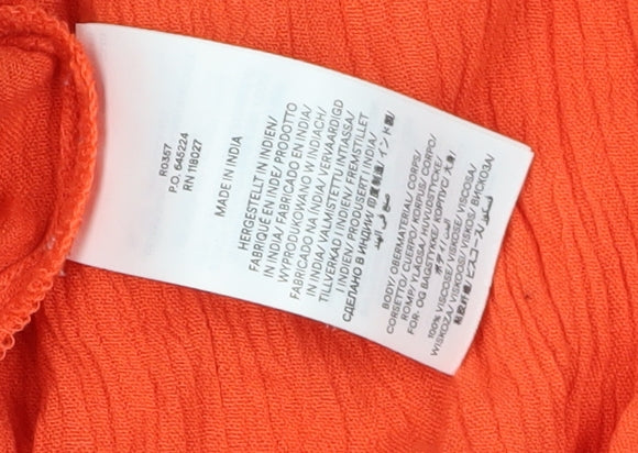 Boden Women's Orange Wide-Leg Trousers, Size 14