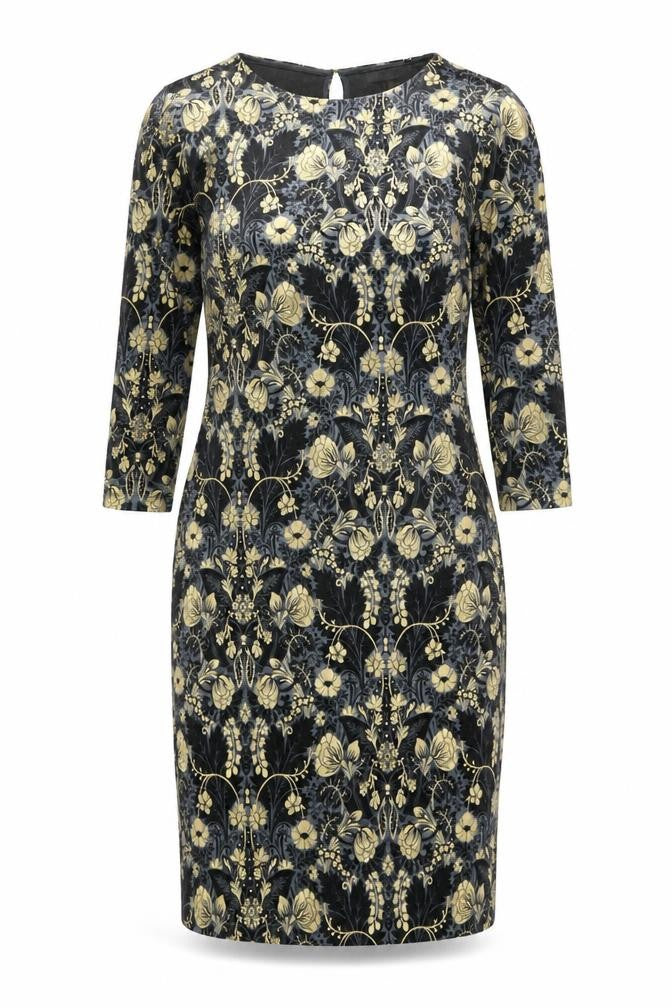 Front view of Oasis Women's Floral Sheath Dress M Multicoloured