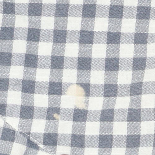 Fat Face Women's Blue Check Blouse, Size 12, Casual