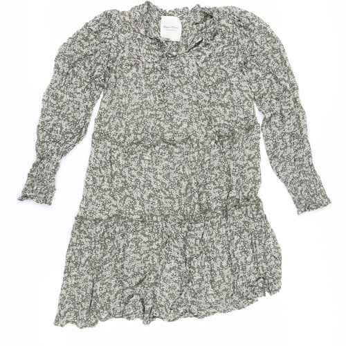Part Two Women's Green Floral A-Line Dress Size 8