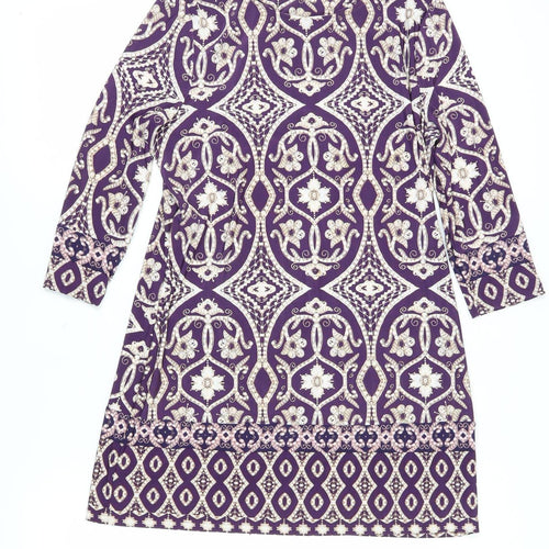 Marks and Spencer Women's Purple Geometric Shift Dress