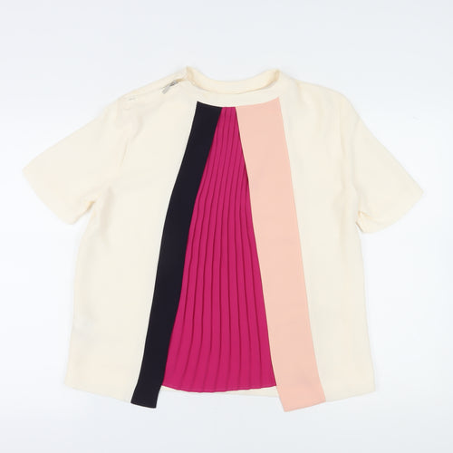 Marks and Spencer Women’s Ivory Pleated Blouse, Size 10