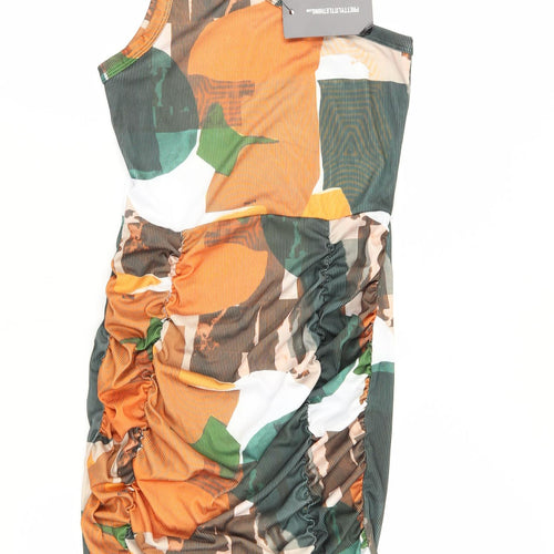 PrettyLittleThing Women’s Multicoloured Geometric Bodycon Dress Size 12