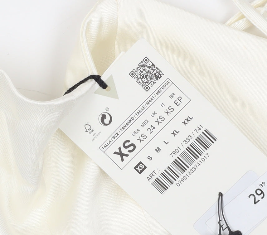 Zara Women's Ivory XS Slip Dress, Party/Cocktail, New