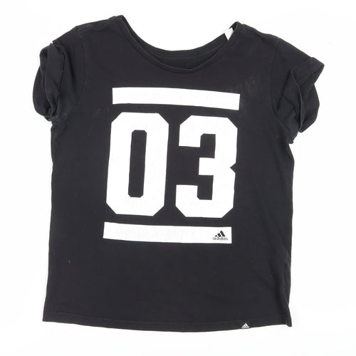 Adidas Black T-Shirt Medium Unisex Casual Top