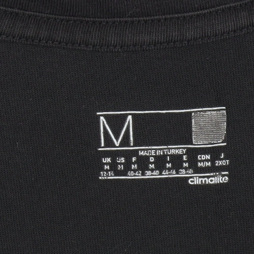 Adidas Black T-Shirt Medium Unisex Casual Top