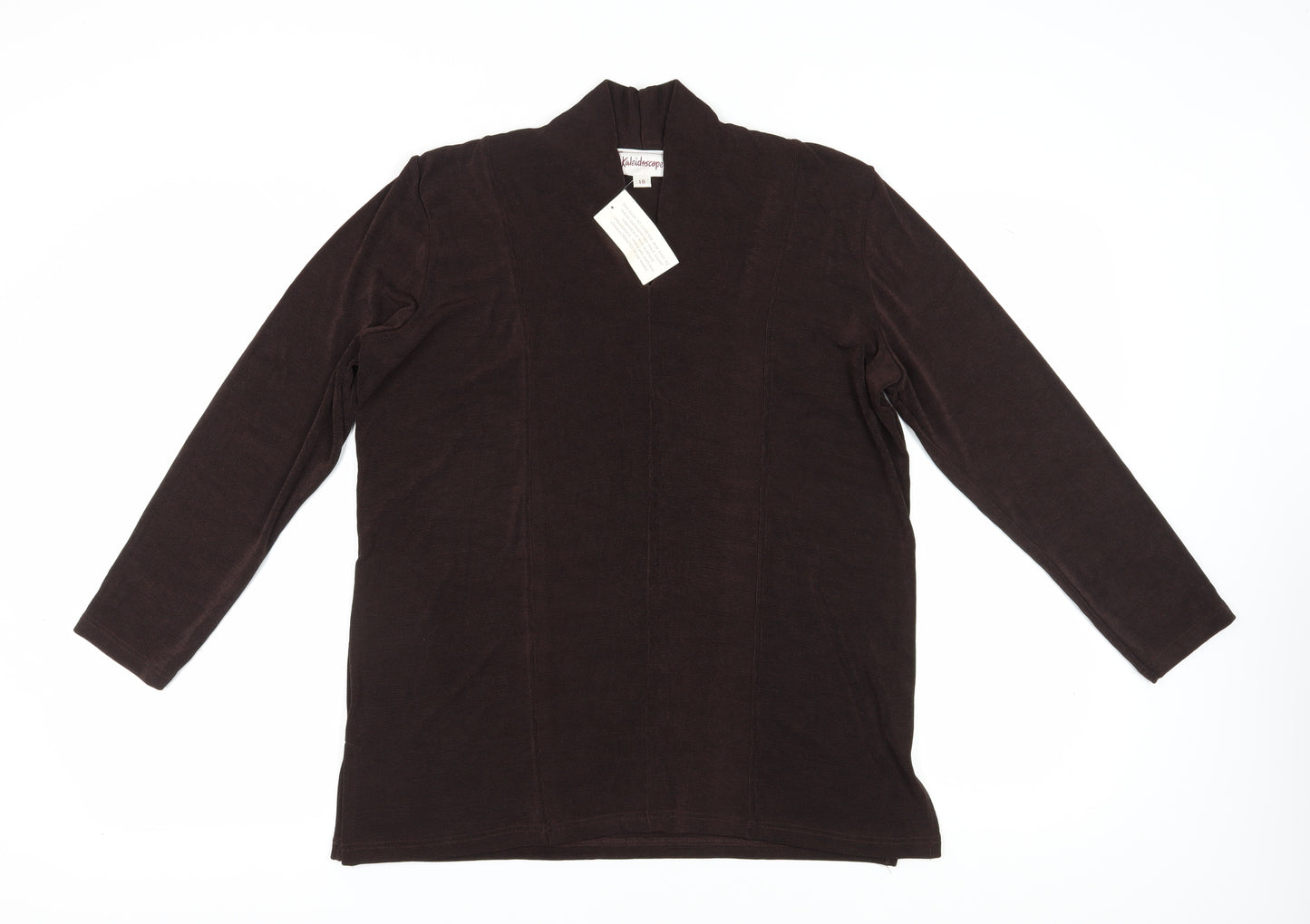 Kaleidoscope Women's Brown Blouse Size 16 V-Neck