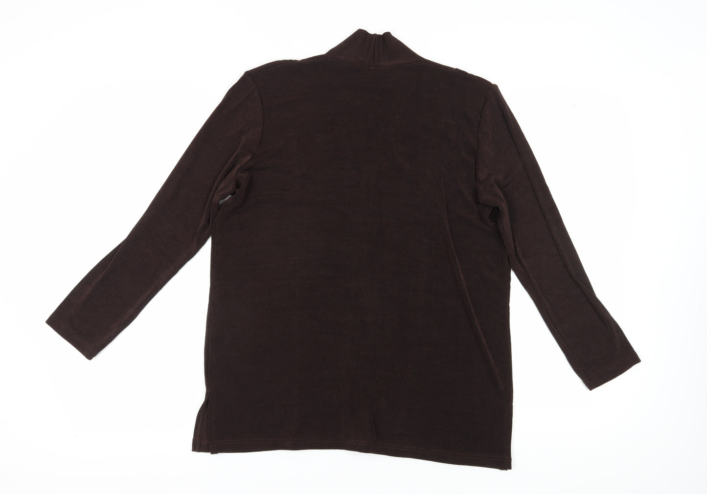Kaleidoscope Women's Brown Blouse Size 16 V-Neck