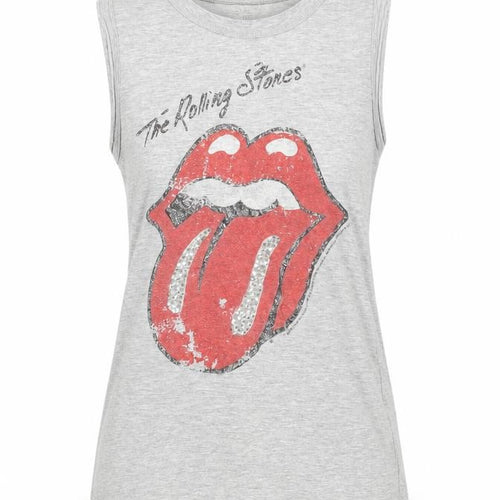 Topshop Petite Women's Grey Sleeveless T-Shirt