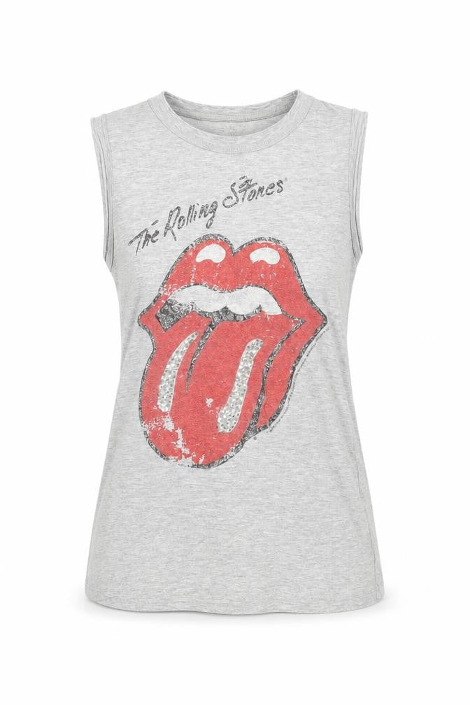 Topshop Petite Women's Grey Sleeveless T-Shirt