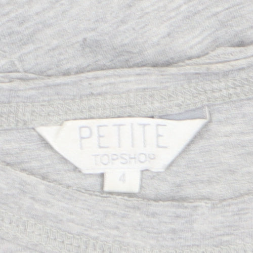 Topshop Petite Women's Grey Sleeveless T-Shirt