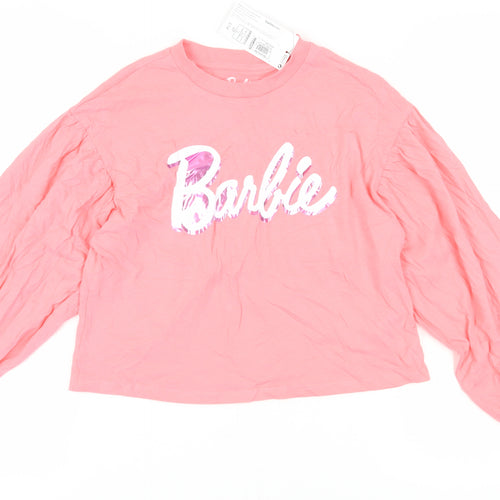 Marks and Spencer Girls Pink Barbie T-Shirt 10-11Y