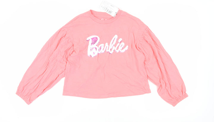 Marks and Spencer Girls Pink Barbie T-Shirt 10-11Y