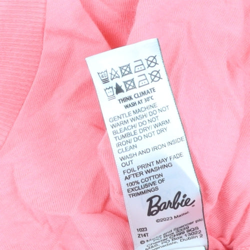 Marks and Spencer Girls Pink Barbie T-Shirt 10-11Y