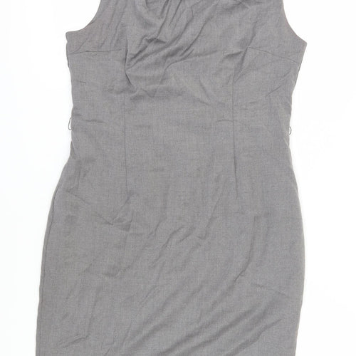 H&M Women's Grey Sheath Dress Size 16