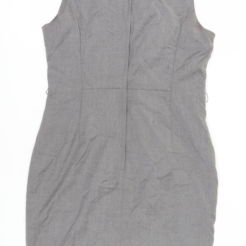 H&M Women's Grey Sheath Dress Size 16