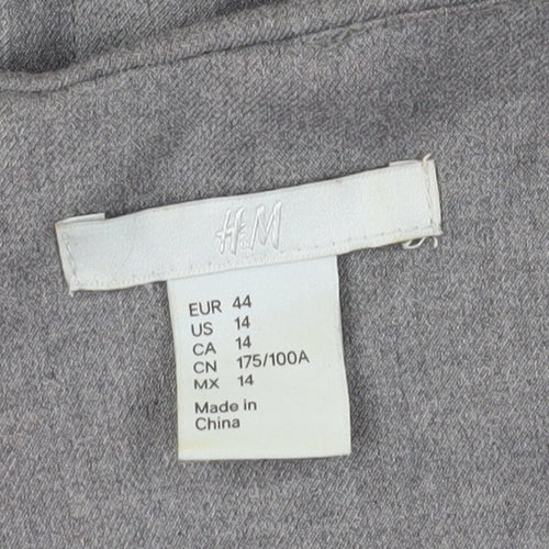 H&M Women's Grey Sheath Dress Size 16