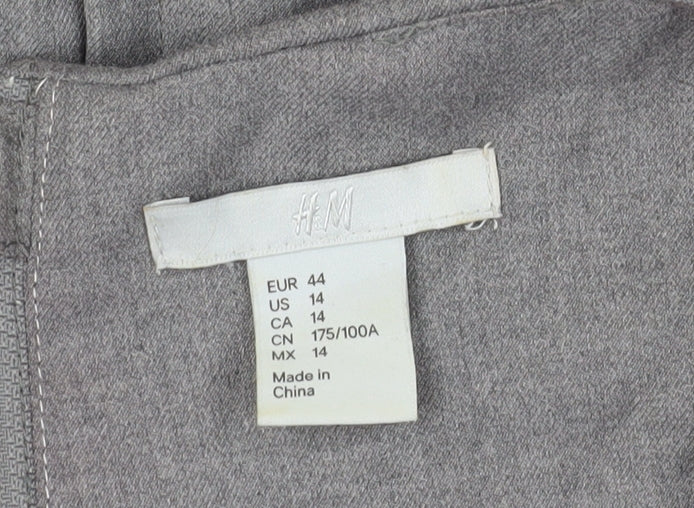 H&M Women's Grey Sheath Dress Size 16