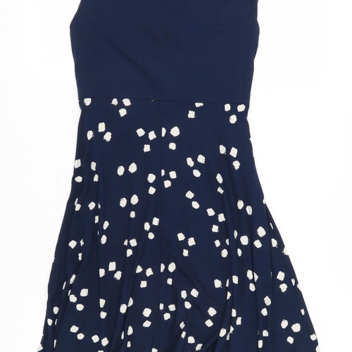 Phase Eight Women's Blue Polka Dot Fit & Flare Dress