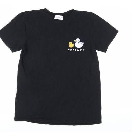 Friends Unisex Black M Basic T-Shirt, Short Sleeve