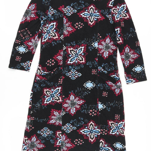 White Stuff Women's Multicoloured Geometric Shift Dress Size 10