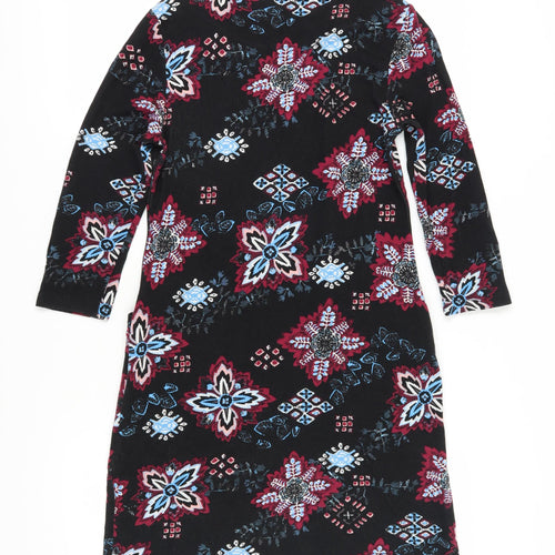 White Stuff Women's Multicoloured Geometric Shift Dress Size 10
