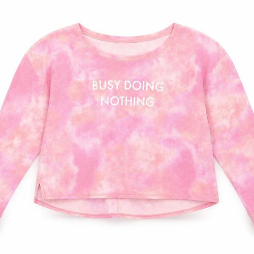 Gilly Hicks Women's Pink Cropped Tie Dye T-Shirt - L