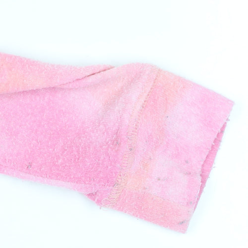 Gilly Hicks Women's Pink Cropped Tie Dye T-Shirt - L