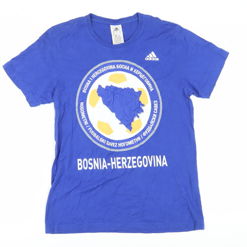Adidas Men's Blue Medium Graphic T-Shirt