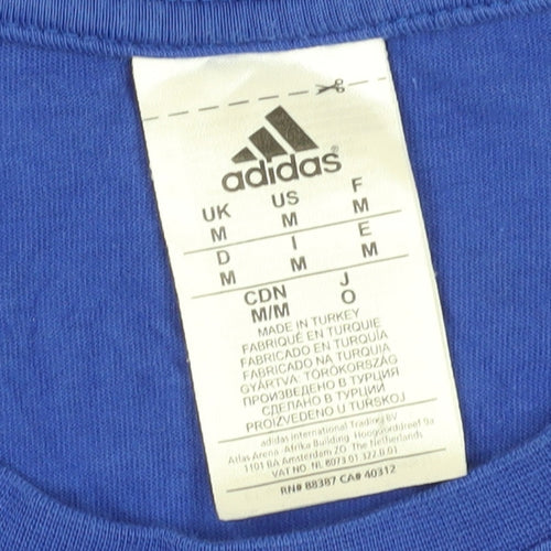 Adidas Men's Blue Medium Graphic T-Shirt