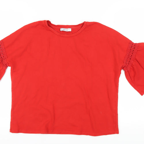 Marks & Spencer Women's Red Bell Sleeve T-Shirt