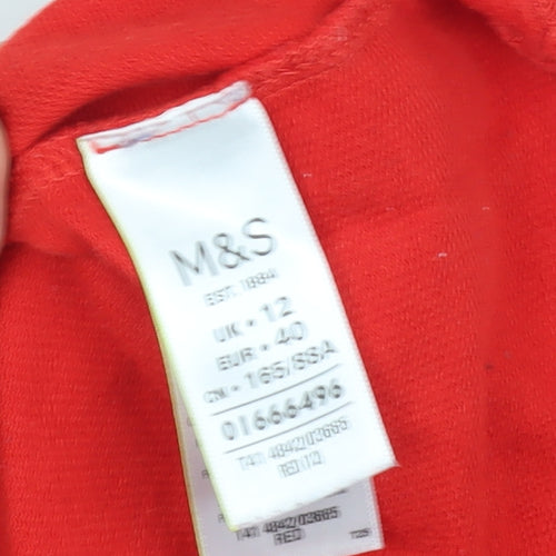 Marks & Spencer Women's Red Bell Sleeve T-Shirt