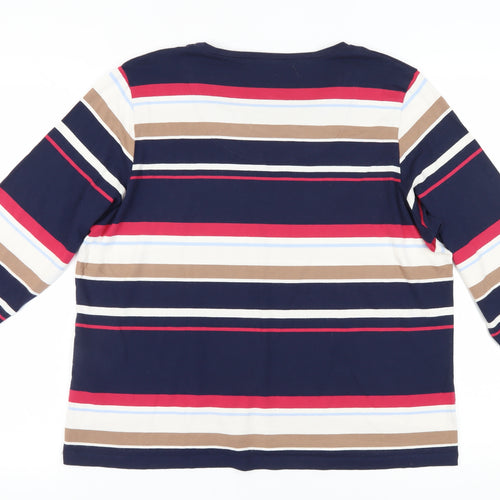Marks and Spencer Multicoloured Women's Striped Basic T-Shirt