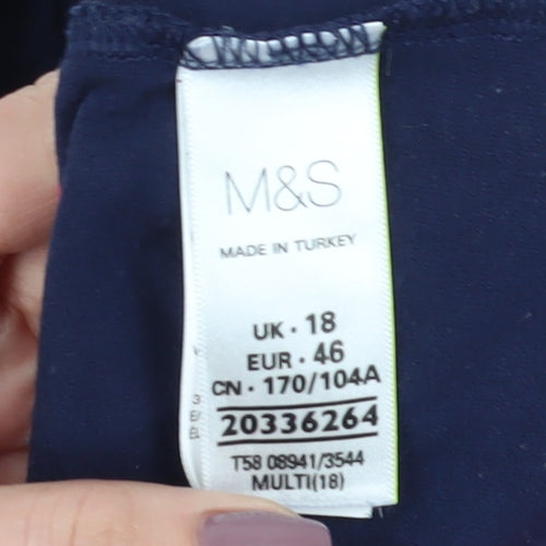 Marks and Spencer Multicoloured Women's Striped Basic T-Shirt