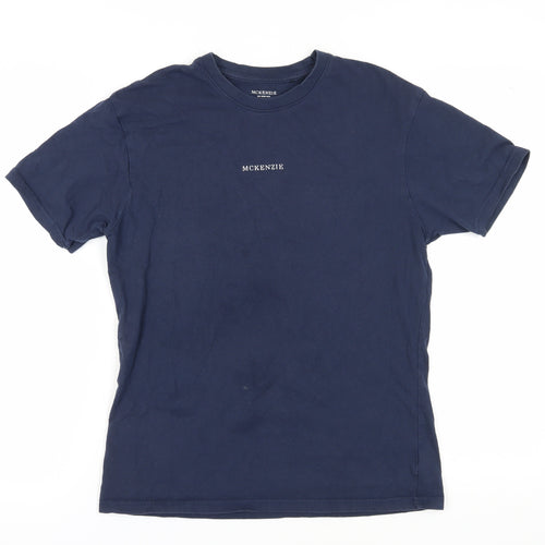 McKenzie Women's Blue Crew Neck T-Shirt Size 8