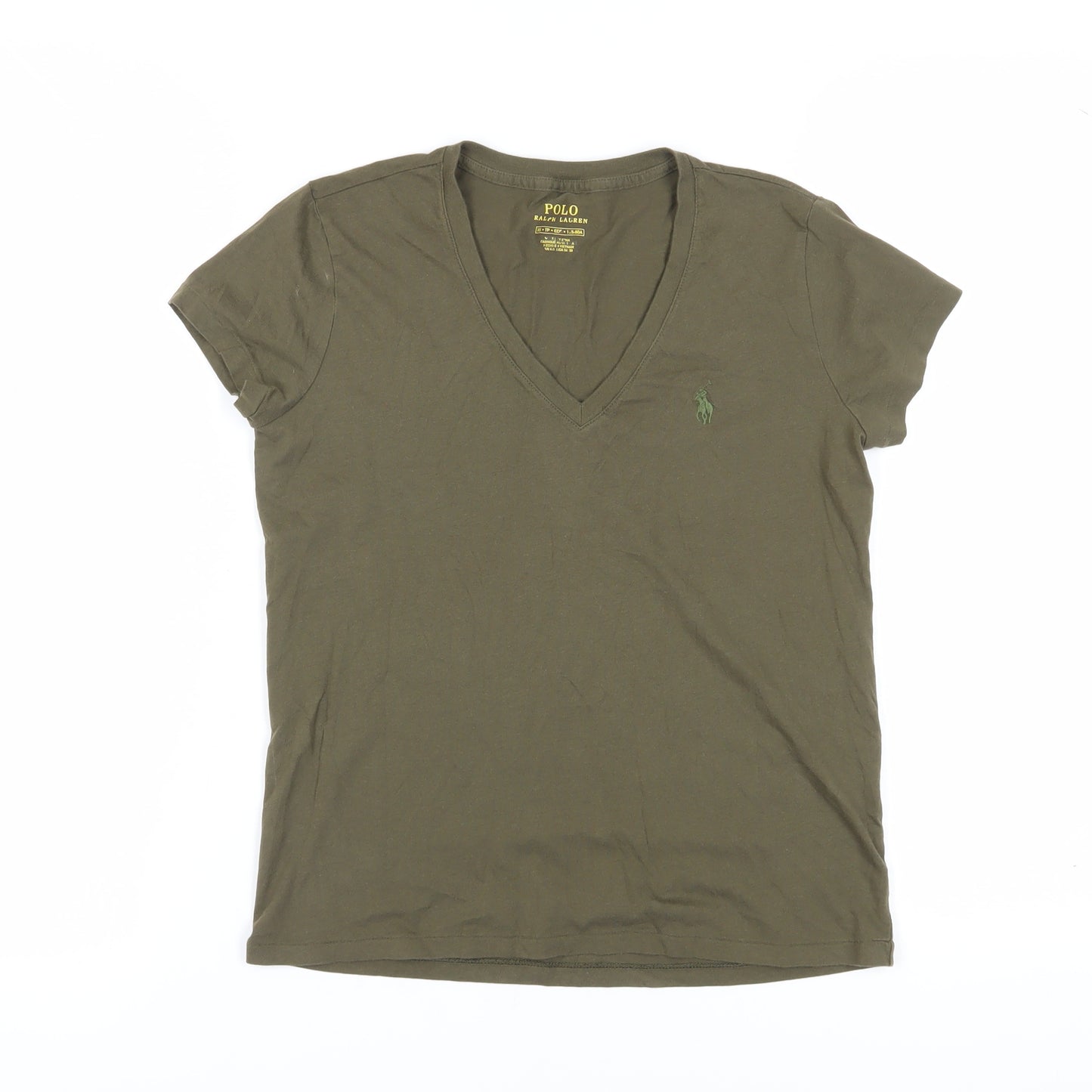 Ralph Lauren Women’s Green V-Neck T-Shirt XS