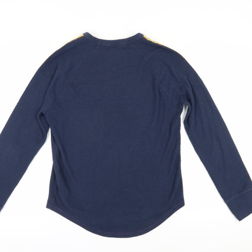 Hollister Men's Blue Long Sleeve Crew Neck T-Shirt S