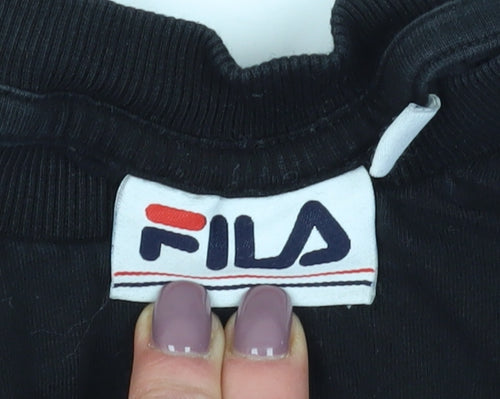 Fila Women's Black Cotton T-Shirt S