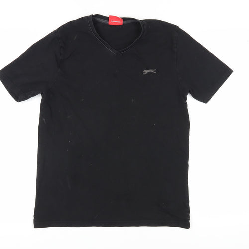 Slazenger Men's Black V-Neck T-Shirt Size S