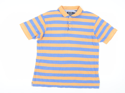 Maine New England Men's Multicoloured M Striped Polo