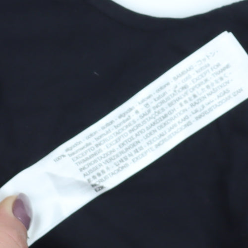 Bershka Women's Black Cold Shoulder T-Shirt S